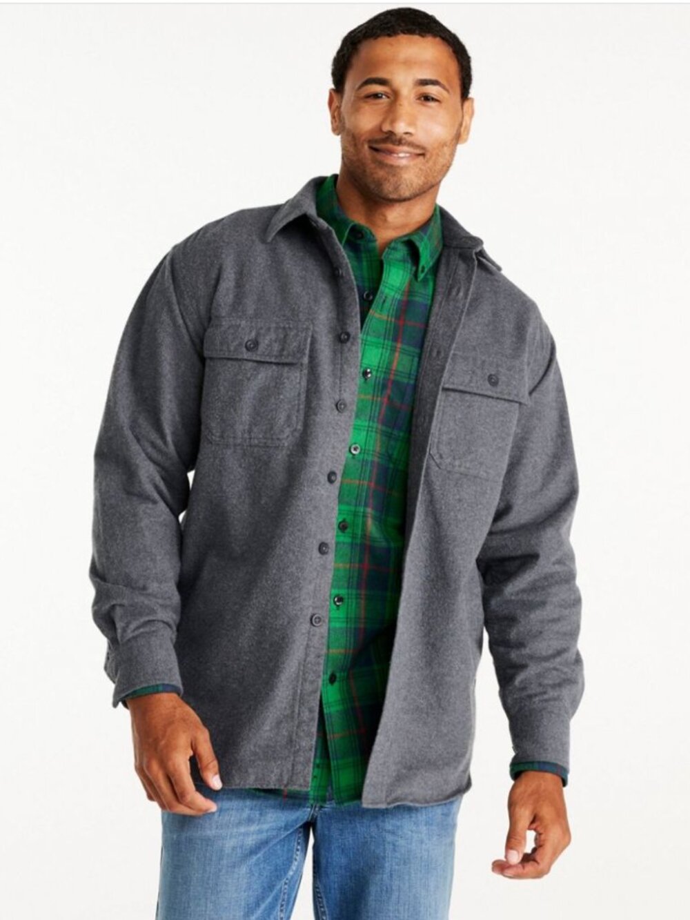 L.L. Bean Men's Signature 1933 Chamois Cloth Shirt/Jacket Sz Large